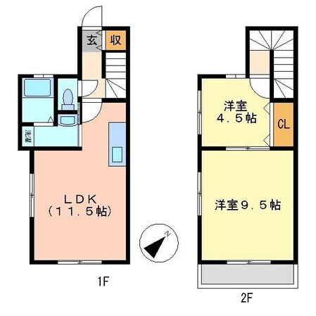 八朔ハウスの物件間取画像